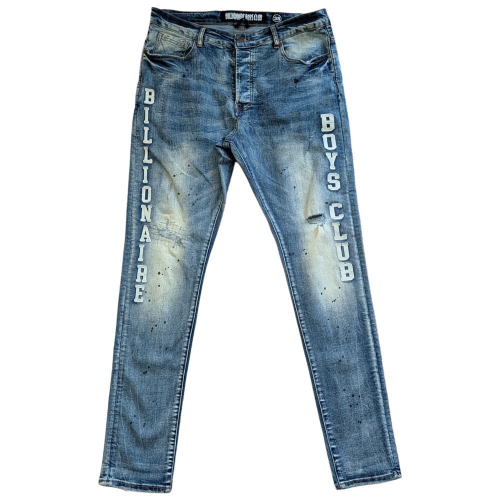 Billionaire Boys Club Mens Blue Nebula Trek Skinny Jeans Size 38